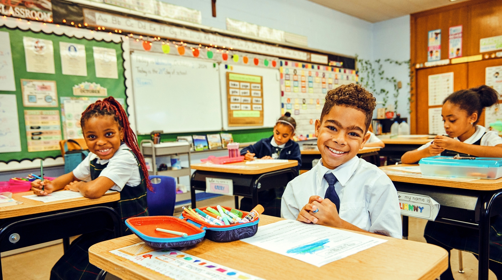 child in classroom